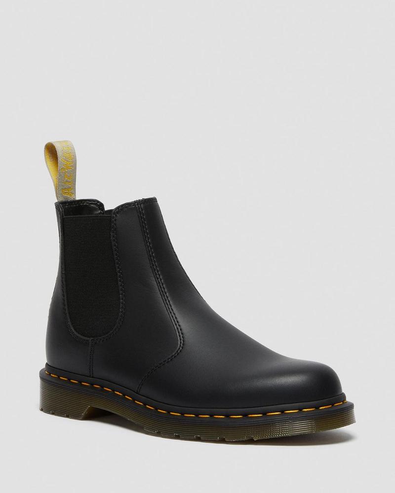 Black Men\'s Dr Martens Vegan 2976 Felix Chelsea Boots | CA 497PJJ